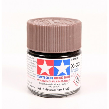 TINTA ACRÍLICA MINI X-33 BRONZE 10ML TAMIYA TAM 81533